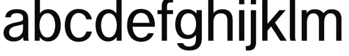 Example Regular Font LOWERCASE