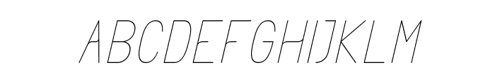 Exacta Light Italic Font UPPERCASE