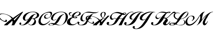 Excalibur Script Font UPPERCASE