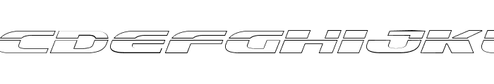 Excelerate Outline Font UPPERCASE