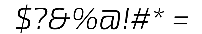 Exo 2 Light Italic Font OTHER CHARS