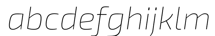 Exo 2 Thin Italic Font LOWERCASE