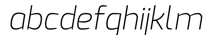 Exo ExtraLight Italic Font LOWERCASE