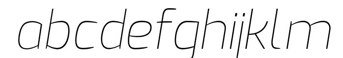 Exo Thin Italic Font LOWERCASE
