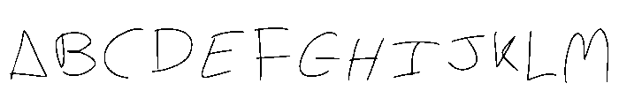 Exo Writing Regular Font UPPERCASE