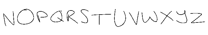 Exo Writing Regular Font UPPERCASE