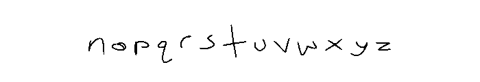 Exo Writing Regular Font LOWERCASE