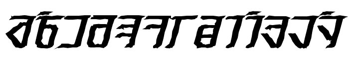 Exodite Distressed Bold Italic Font LOWERCASE