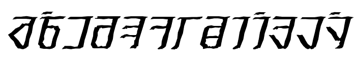 Exodite Distressed Italic Font LOWERCASE