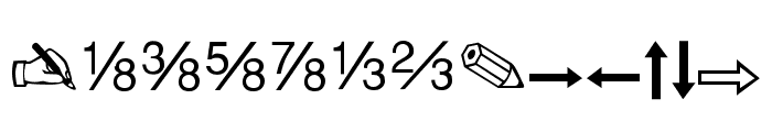 Expert Dingbats Normal Font LOWERCASE