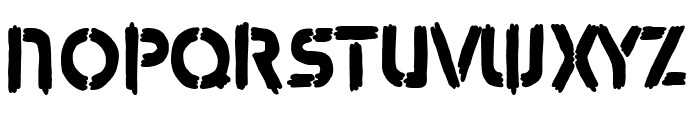 exotic stencil army Font UPPERCASE