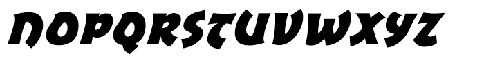 Excalibur Sword Thrust Bold Italic Font UPPERCASE