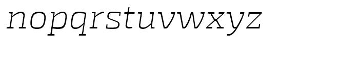 Exo Slab Extra Light Italic Font LOWERCASE