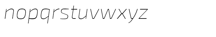 Exo Soft Thin Italic Font LOWERCASE