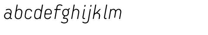 Extreme Sans Light Italic Font LOWERCASE
