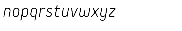 Extreme Sans Light Italic Font LOWERCASE