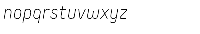 Extreme Sans Thin Italic Font LOWERCASE