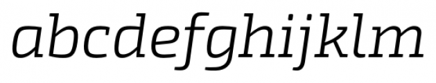 Exo Slab Pro Light Italic Font LOWERCASE