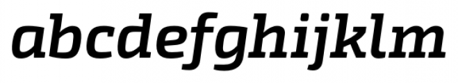 Exo Slab Pro Semi Bold Italic Font LOWERCASE
