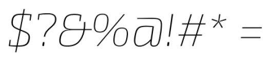 Exo Slab Pro Thin Italic Font OTHER CHARS