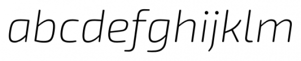 Exo Soft Extra Light Italic Font LOWERCASE