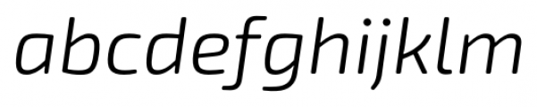 Exo Soft Light Italic Font LOWERCASE