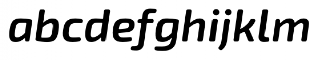 Exo Soft Semi Bold Italic Font LOWERCASE