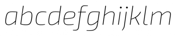 Exo Soft Thin Italic Font LOWERCASE