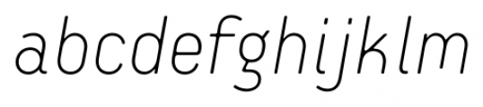 Extreme Sans Thin Italic Font LOWERCASE