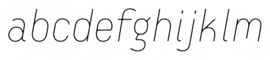 Extreme Sans Ultra Light Italic Font LOWERCASE