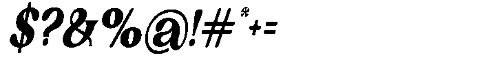 Ex Vaganza Black Condensed Slanted Font OTHER CHARS