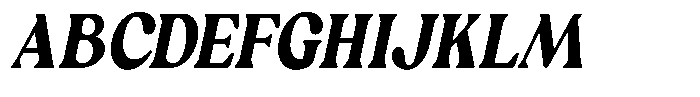 Ex Vaganza Black Condensed Slanted Font UPPERCASE