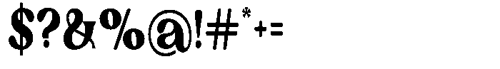 Ex Vaganza Black Condensed Font OTHER CHARS
