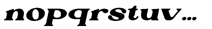 Ex Vaganza Black Expanded Slanted Font LOWERCASE
