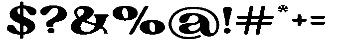 Ex Vaganza Black Expanded Font OTHER CHARS
