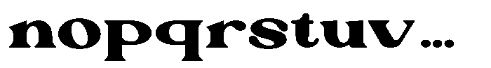 Ex Vaganza Black Expanded Font LOWERCASE