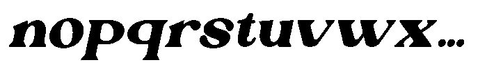 Ex Vaganza Black Slanted Font LOWERCASE