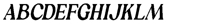 Ex Vaganza Bold Condensed Slanted Font UPPERCASE