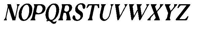 Ex Vaganza Bold Condensed Slanted Font UPPERCASE
