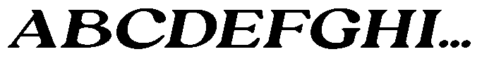 Ex Vaganza Bold Expanded Slanted Font UPPERCASE