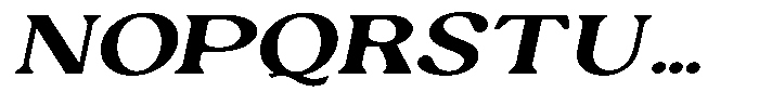Ex Vaganza Bold Expanded Slanted Font UPPERCASE