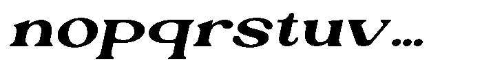 Ex Vaganza Bold Expanded Slanted Font LOWERCASE