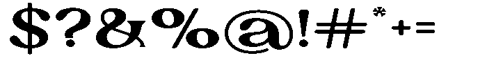 Ex Vaganza Bold Expanded Font OTHER CHARS