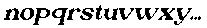 Ex Vaganza Bold Slanted Font LOWERCASE
