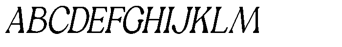Ex Vaganza Condensed Slanted Font UPPERCASE
