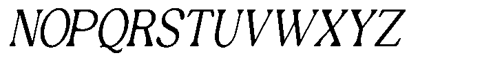 Ex Vaganza Condensed Slanted Font UPPERCASE