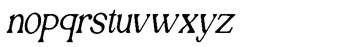 Ex Vaganza Condensed Slanted Font LOWERCASE