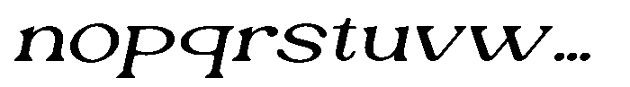 Ex Vaganza Expanded Slanted Font LOWERCASE