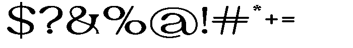 Ex Vaganza Expanded Font OTHER CHARS