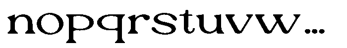 Ex Vaganza Expanded Font LOWERCASE